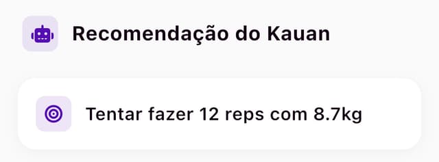IA Kauan dando recomendação personalizada