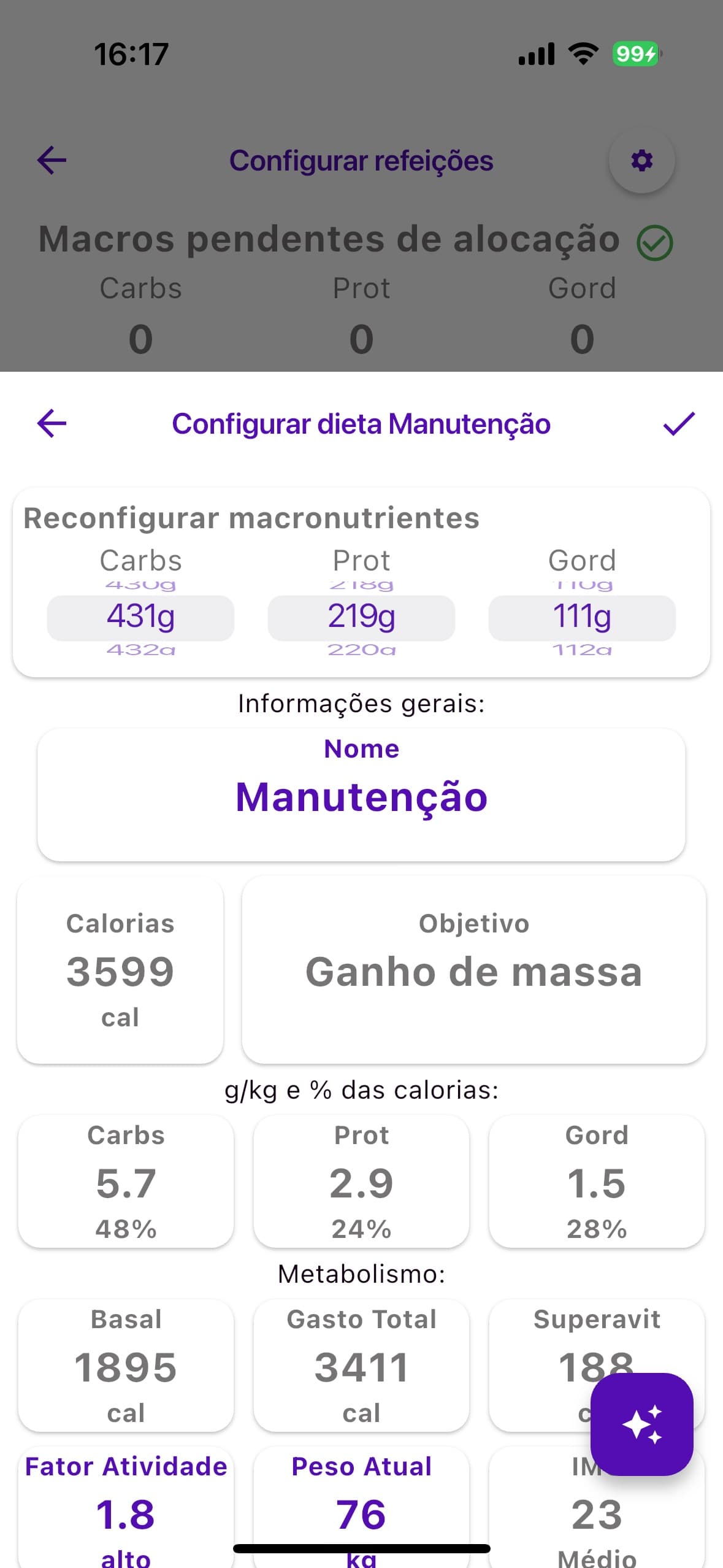 Tela 2 do aplicativo EasyFitness