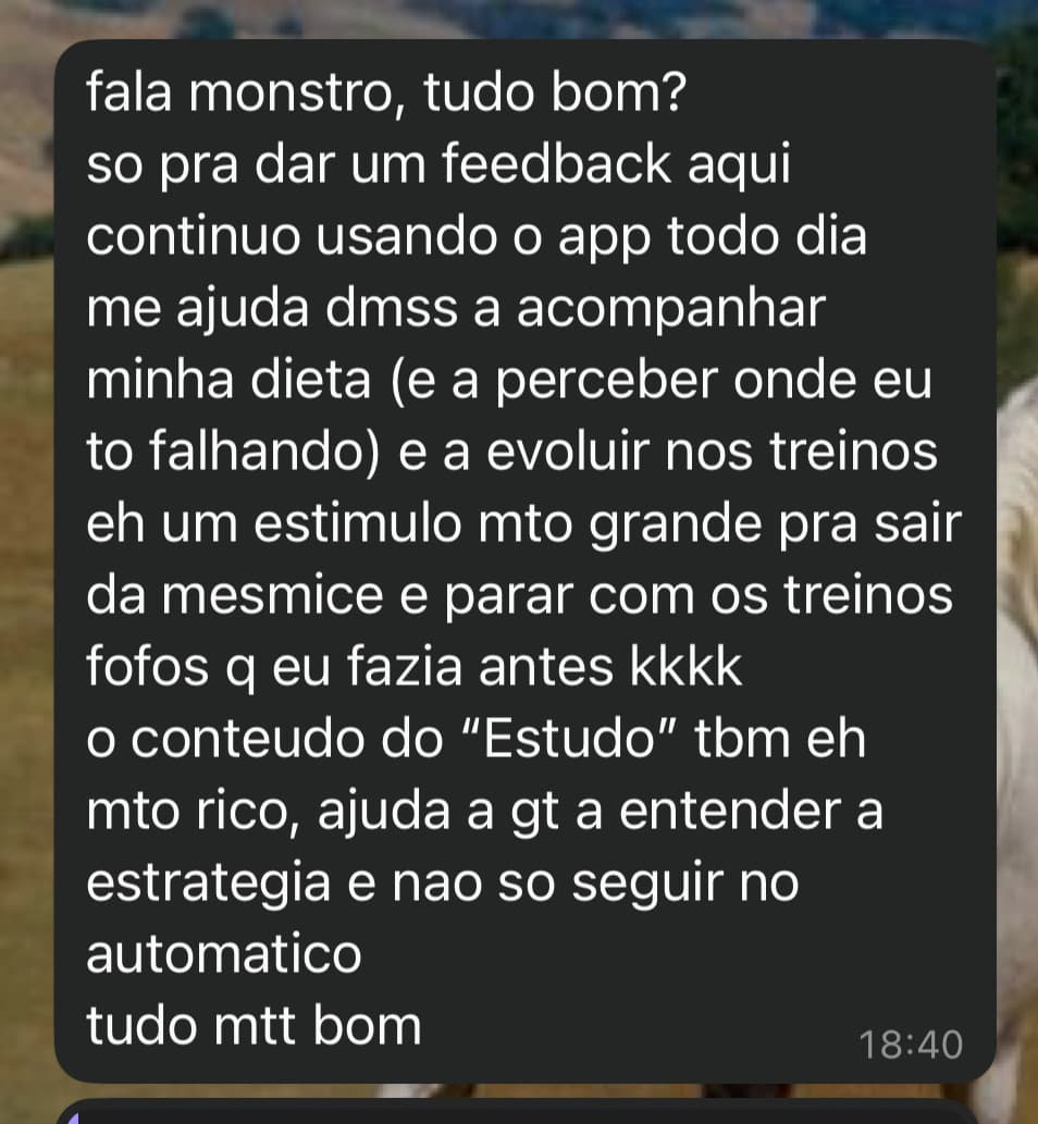 Print da conversa com Carol Rodrigues